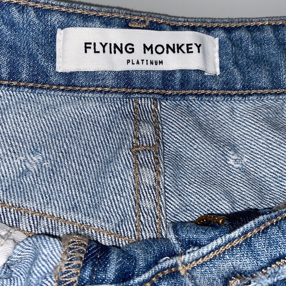 Flying Monkey Distressed Denim Mini Skirt - Picture 8 of 9